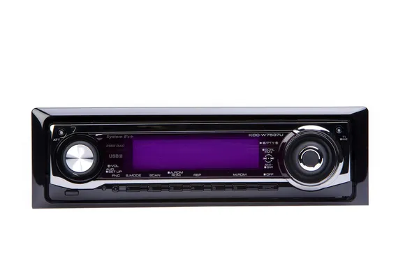 Car radio on white background — Stock Photo, Image