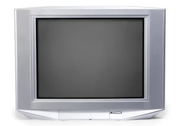 Stary telewizor na białym tle Obrazy Stockowe bez tantiem