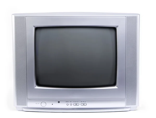Stará televize na bílém pozadí Royalty Free Stock Fotografie