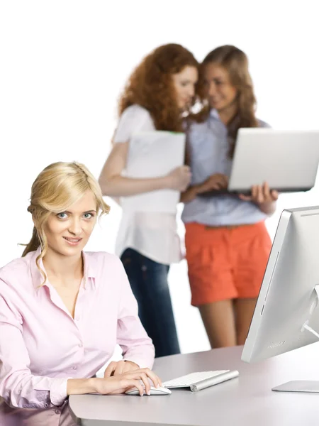 Girls at office — Stock Photo, Image