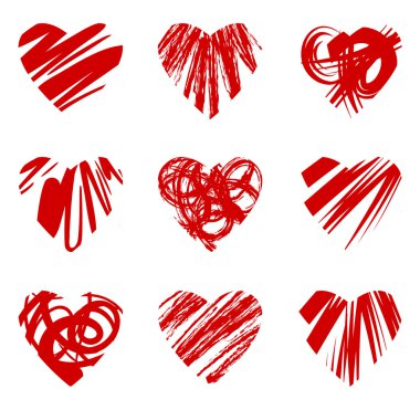 Grunge Hearts clipart