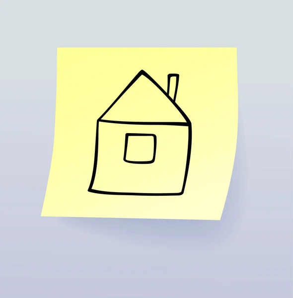 Maison doodle — Image vectorielle