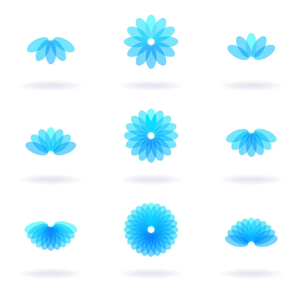 Icone di fiori — Vettoriale Stock