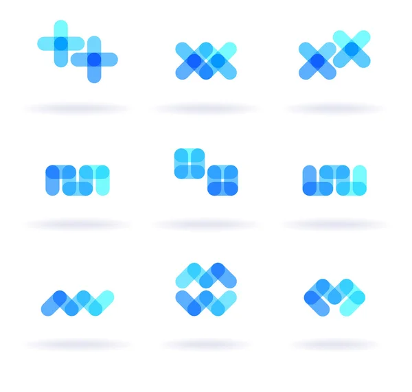 Simboli blu — Vettoriale Stock