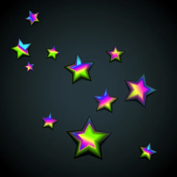 Färgglada stjärnor — Stock vektor