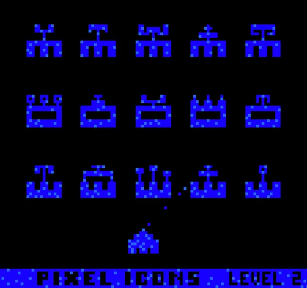 Pixel Icons — Stock Vector