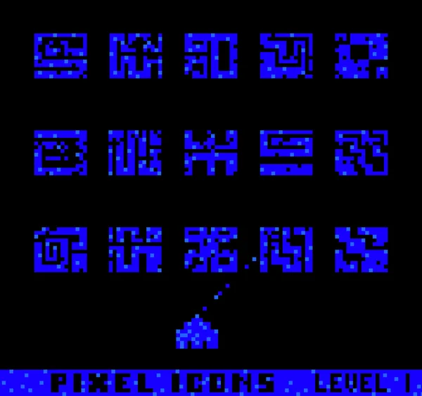 Pixel pictogrammen — Stockvector