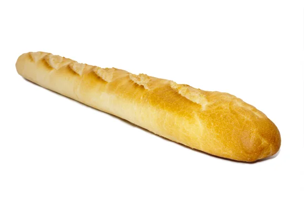Na białym tle biały chleb — Zdjęcie stockowe