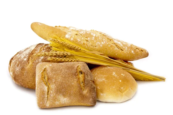Elszigetelt fehér kenyér — Stock Fotó