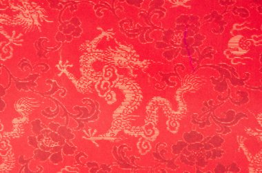 Red paper dragon pattern clipart