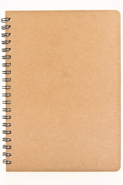 Cuaderno cerrado liso marrón — Foto de Stock
