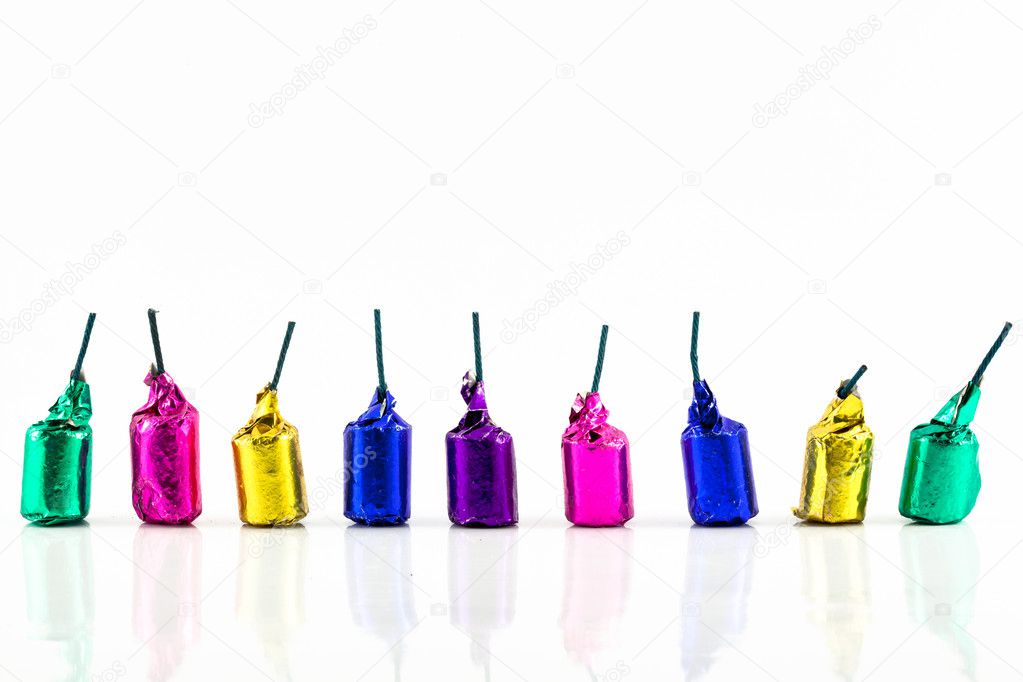 Colorful Firecrackers Isolated