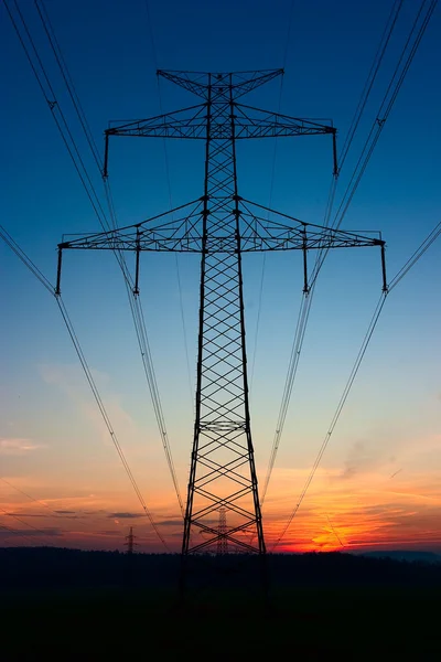 The transmission towers — Stock Photo, Image
