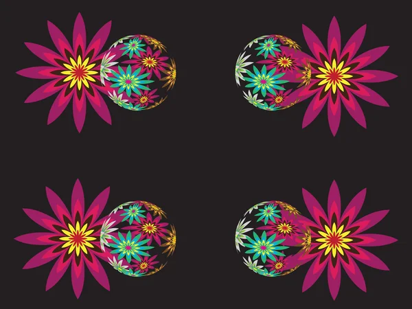 As flores e esferas — Fotografia de Stock