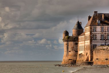 Mont Saint-Michel abbey in Brittany, France clipart