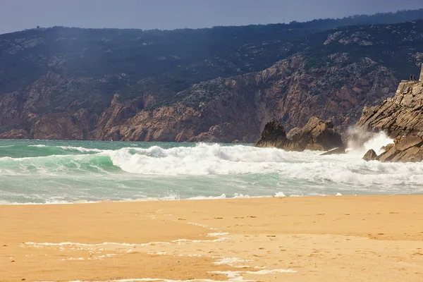 Пляж Гиншу, Португалия Стоковое Изображение
