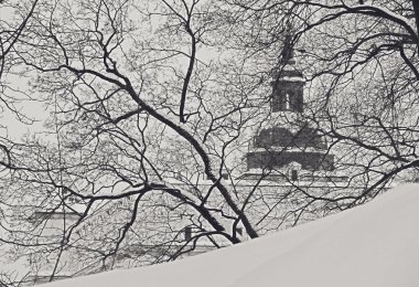 Kışın, vilnius katedral kilise