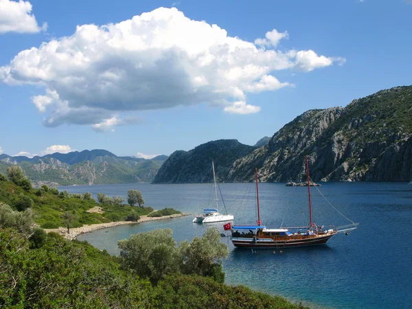 stock image Boats on the Aegean Sea