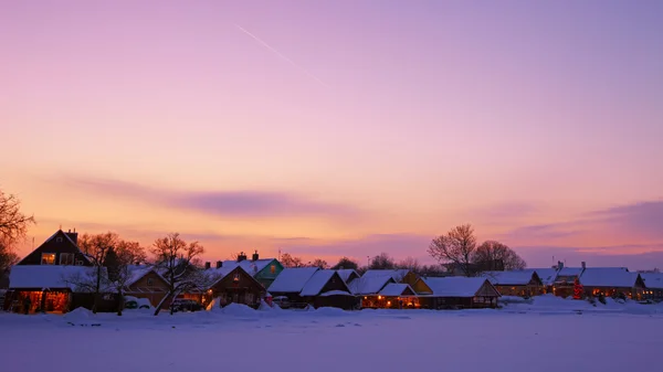 Pôr do sol em Trakai Fotografias De Stock Royalty-Free