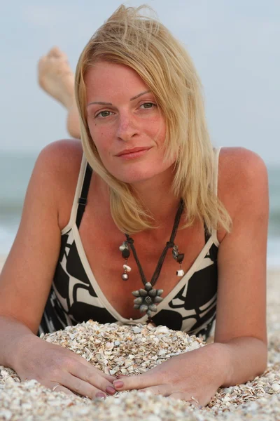 stock image Woman near sea