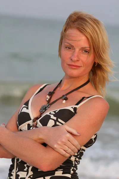 stock image Woman near sea