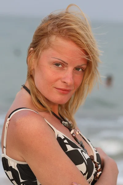 stock image Woman near sea