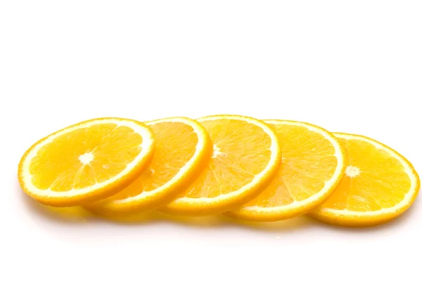 Orange slices, isolated. — Stock Photo, Image