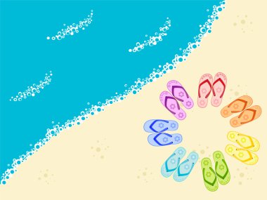 At beach clipart