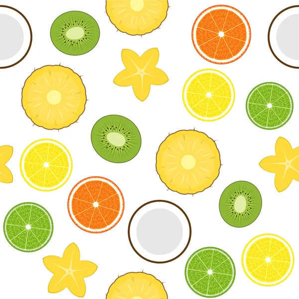 Seamless with fruits — Stock Vector
