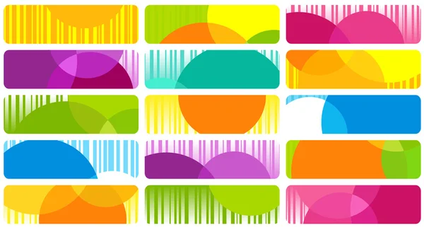 vijftien multi gekleurde banners