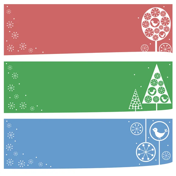 Vinter banners — Stock vektor