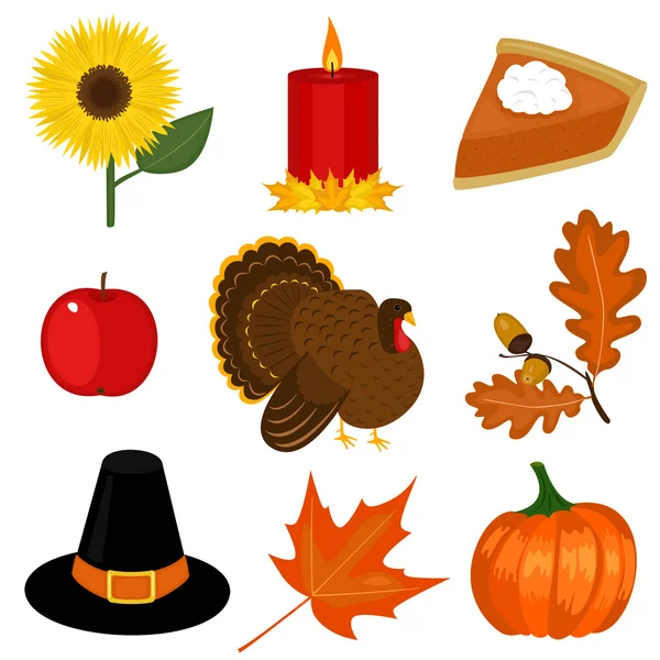 Thanksgiving day clip-art — Stock Vector