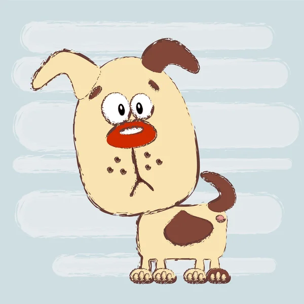 悲しい子犬 — ストックベクタ