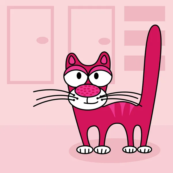 Pink cat — Wektor stockowy
