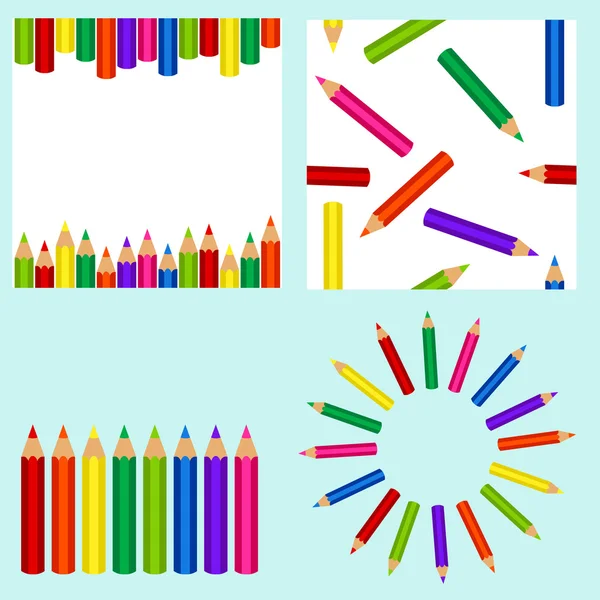 Set with pencil — Stock Vector
