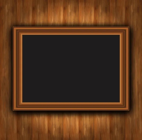 Frame wood board photoframe — Stock Vector