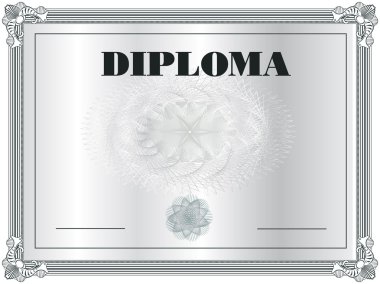 Diploma Frame vector template