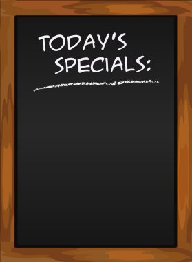 Menu blackboard - Today's Specials chalkboard black vector clipart