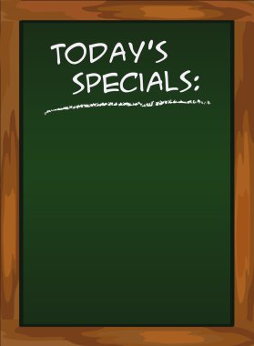 Menu blackboard - Today's Specials chalkboard green vector clipart