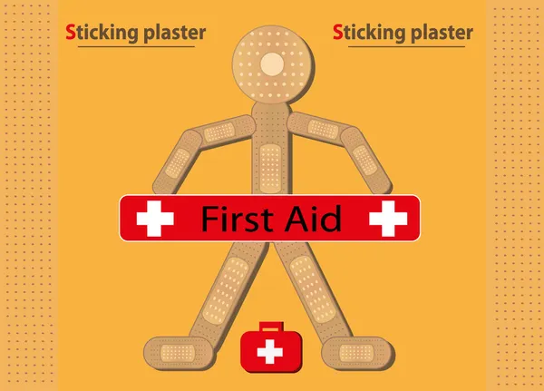 stock vector Sticking plaster Figure Banner