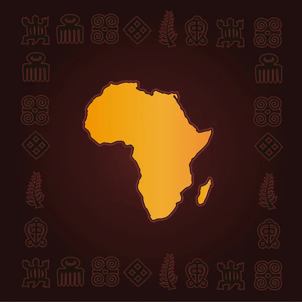 Afrika Kartenvektorvorlage — Stockvektor