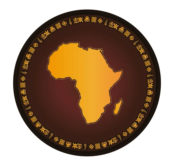 Africa mappamondo mappa vettoriale — Vettoriale Stock