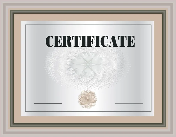 Telaio certificato - modello vettoriale — Vettoriale Stock