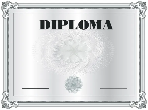 Modelo do vetor do quadro do Diploma —  Vetores de Stock