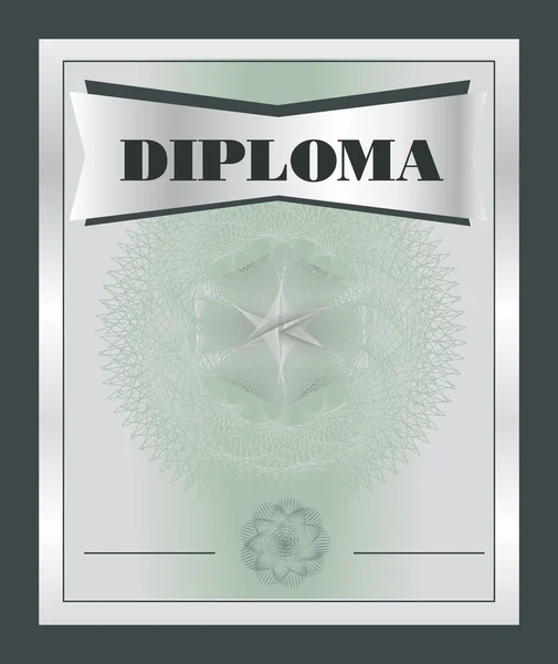 Plantilla de trama vertical Diploma — Archivo Imágenes Vectoriales
