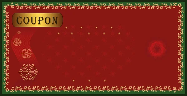 Raster Coupon certificate, holiday Merry christmas