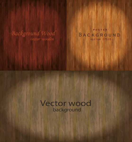Vector background Wood collection — Stock Vector