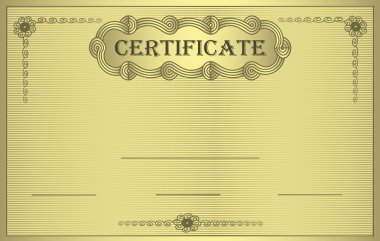 sertifika altın süsleme