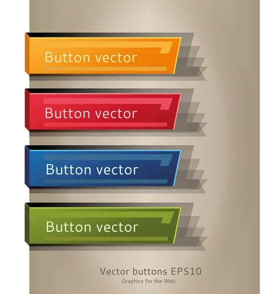 Vector button web color — Stock Vector