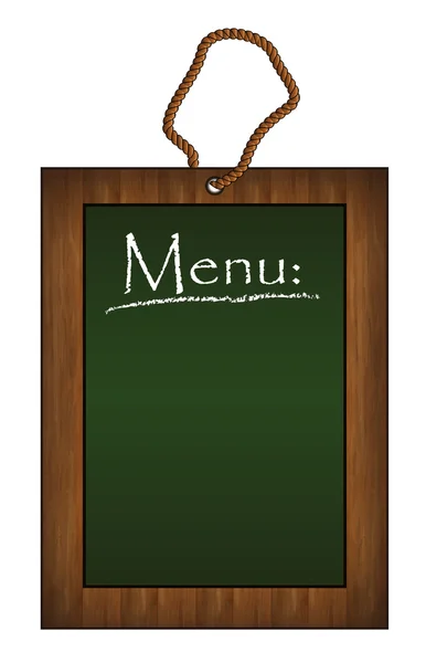 Raster blackboard frame wood menu green — Stock Photo, Image